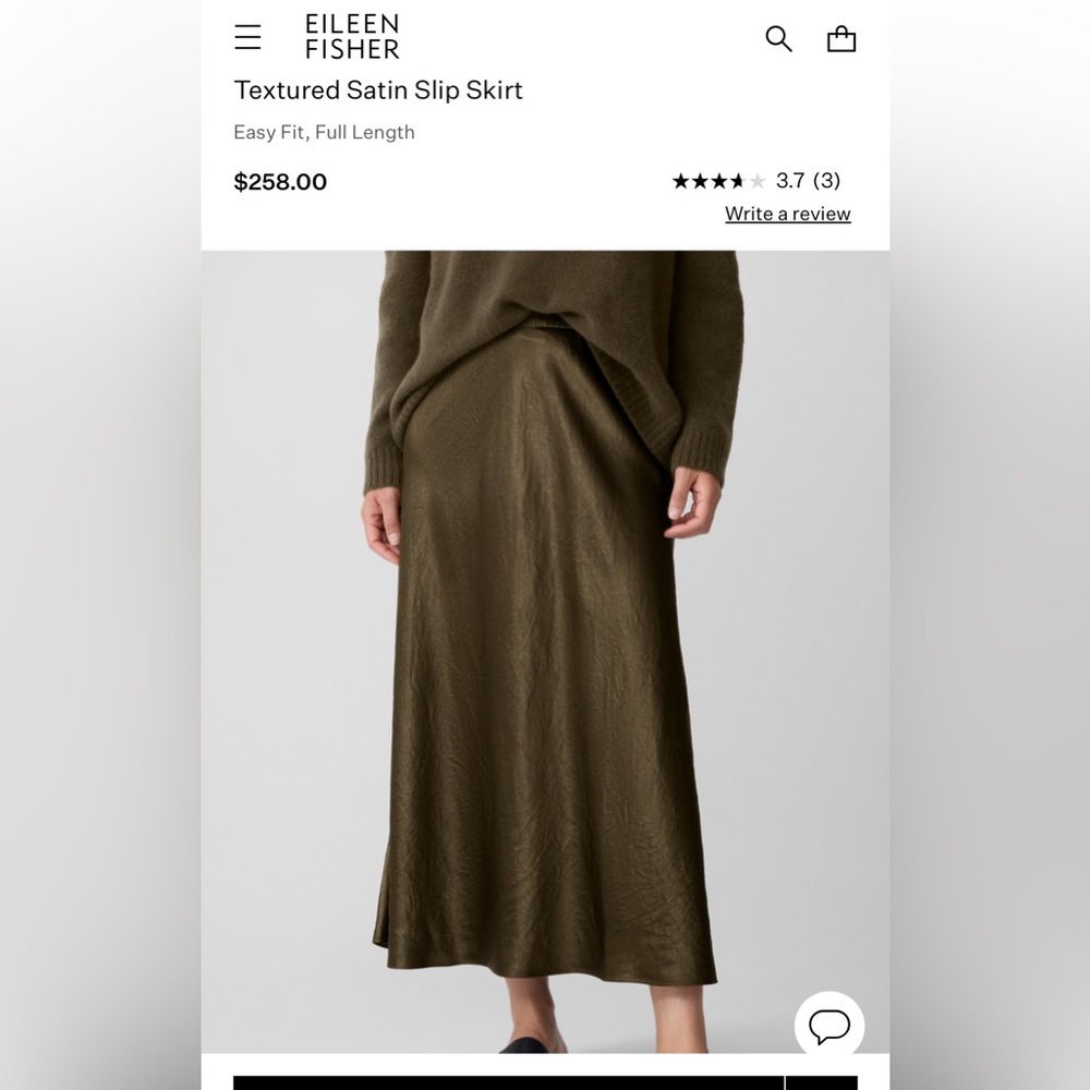 Eileen Fisher Olive Maxi Skirt